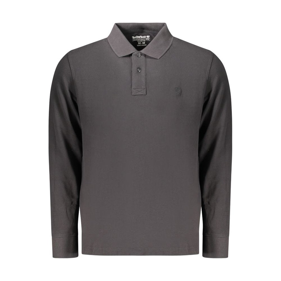 Timberland Black Cotton Polo Shirt