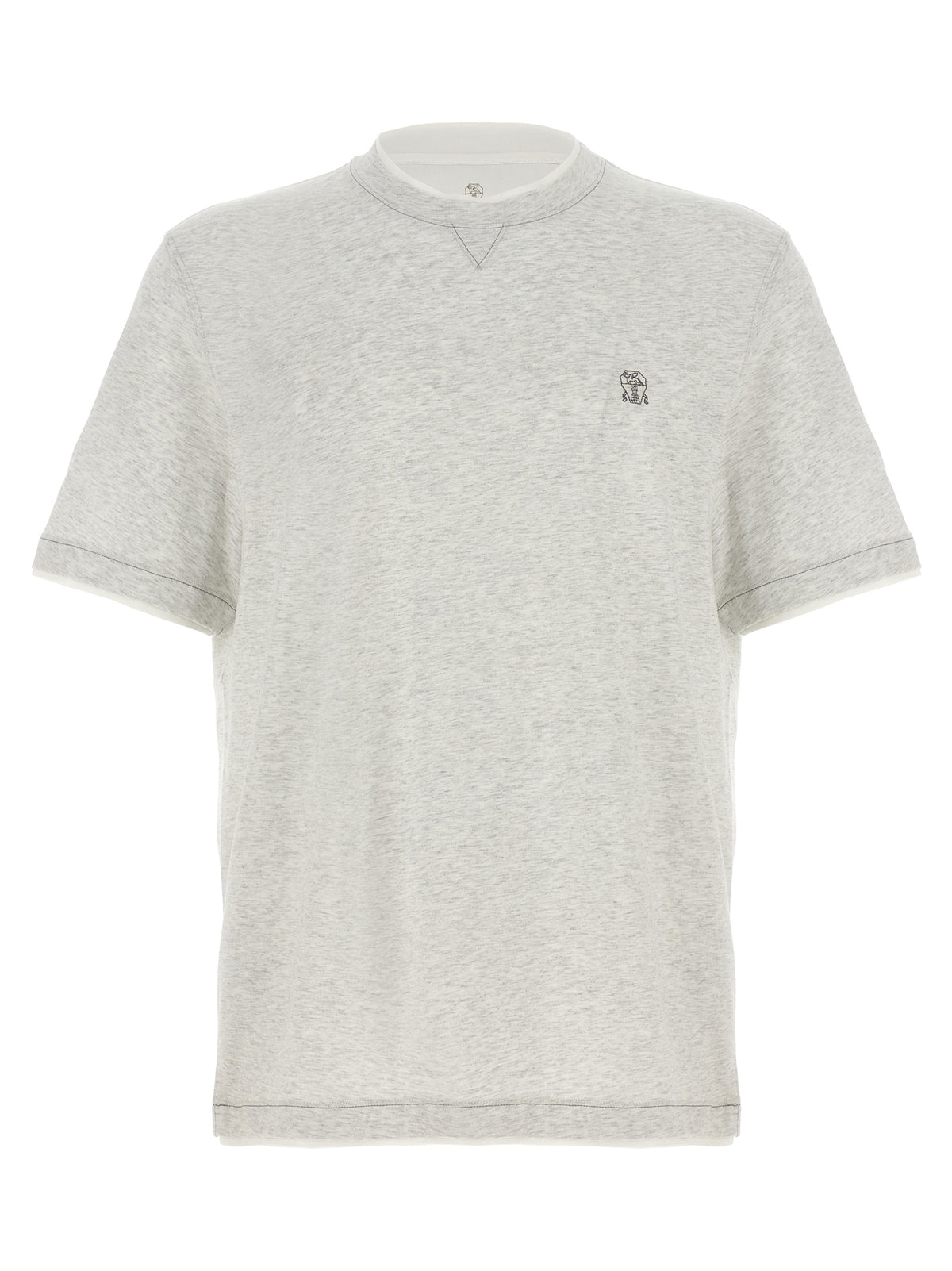 Brunello Cucinelli Grey Cotton T-Shirt