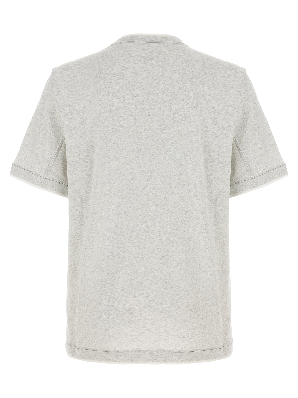 Brunello Cucinelli Grey Cotton T-Shirt
