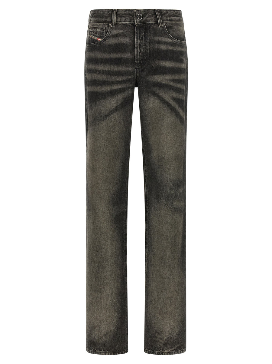 Diesel Schwarze Baumwoll-Jeans mit geradem Bein