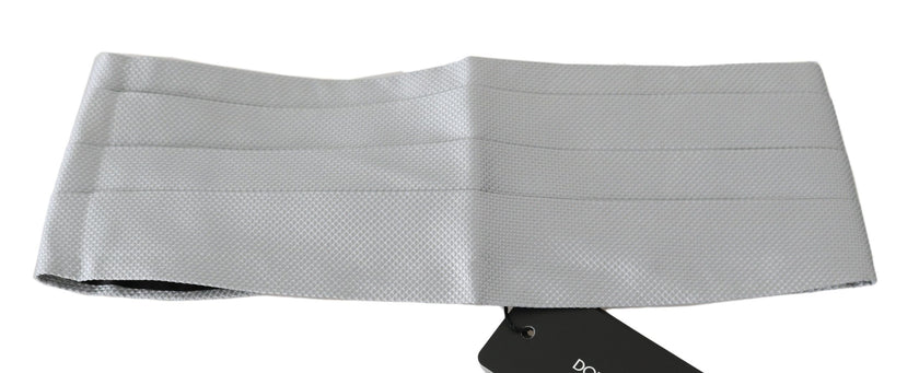 Dolce & Gabbana Grauer Herren-Taillengürtel 100% Seide Kummerbund