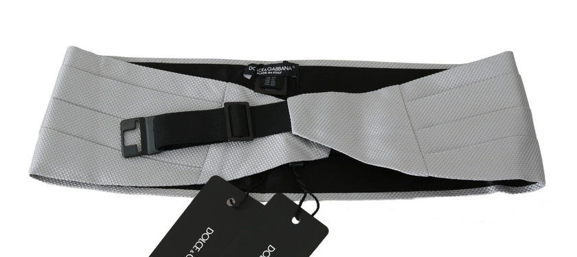 Dolce & Gabbana Grauer Herren-Taillengürtel 100% Seide Kummerbund