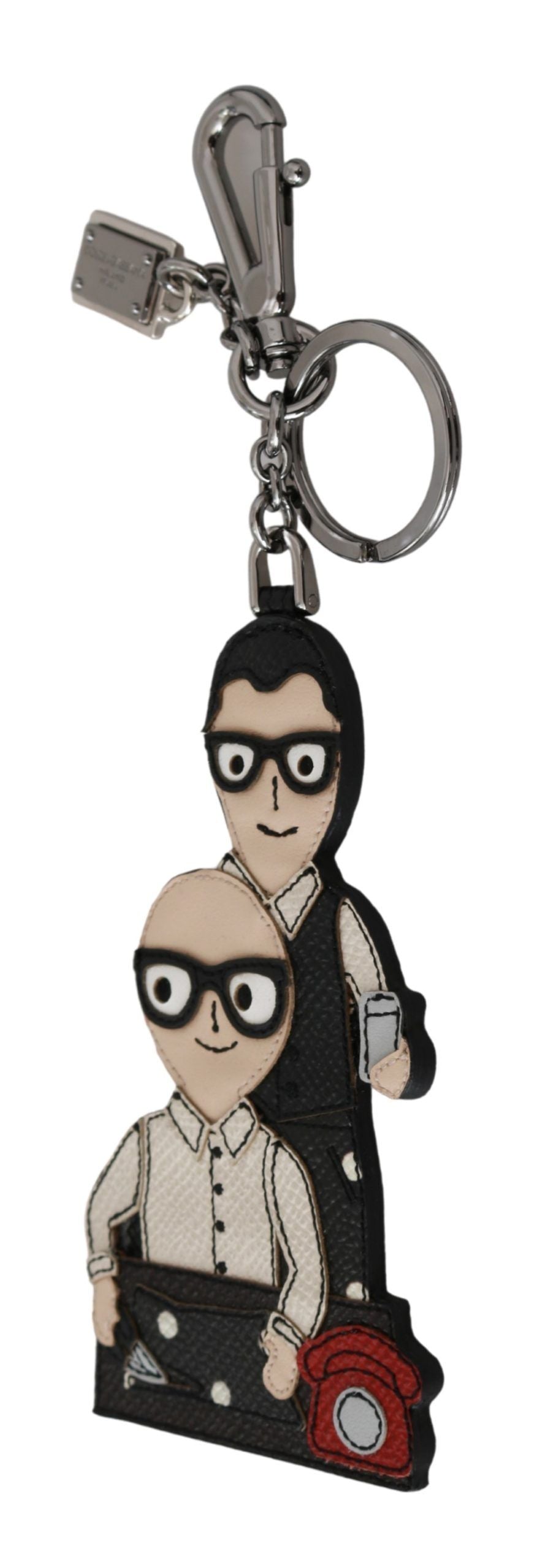 Dolce & Gabbana Leather Domenico Stefano #DGFAMILY Logo Keyring