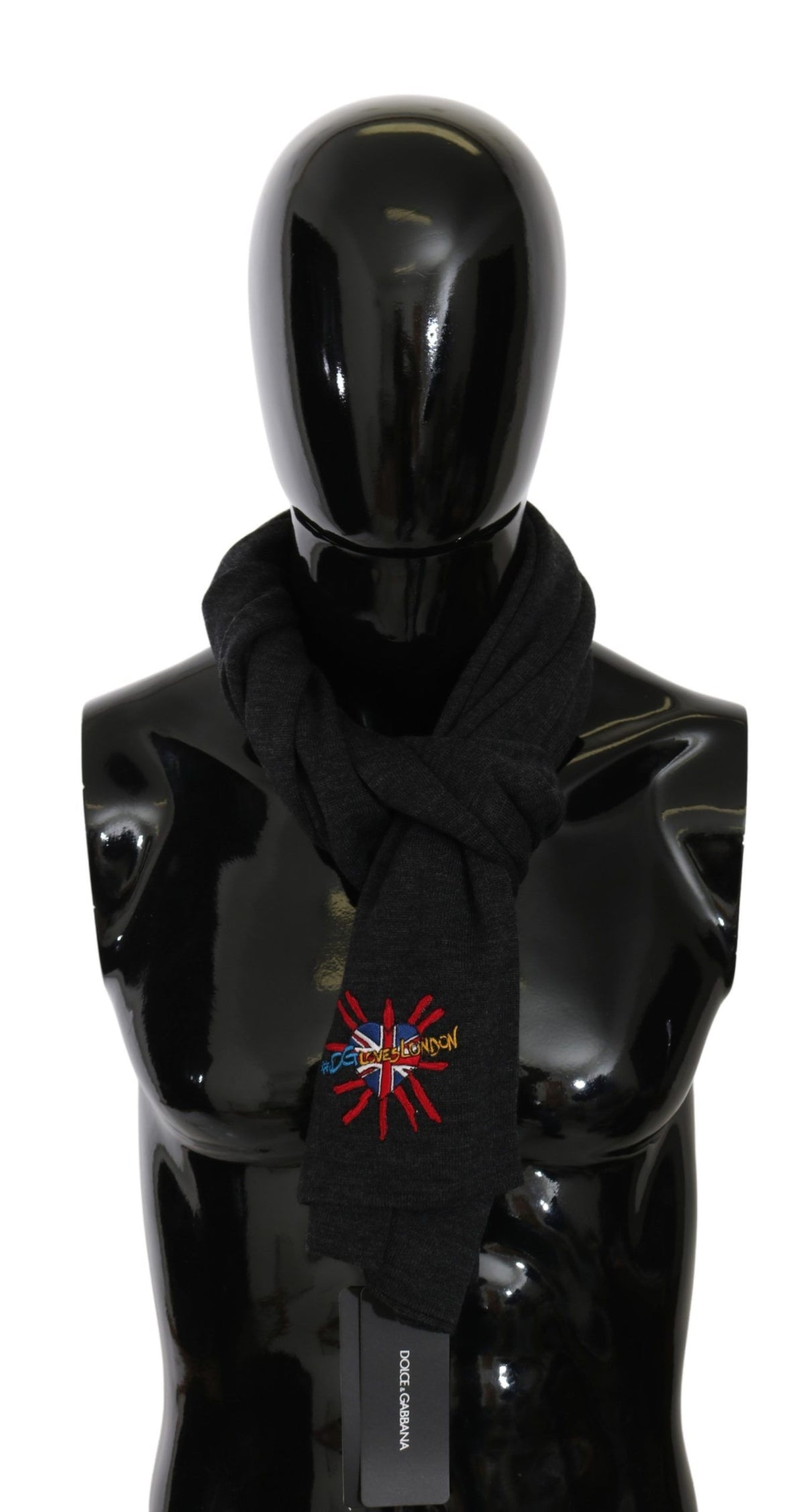Dolce & Gabbana Grey #DGLovesLondon Wool Wrap Scarf