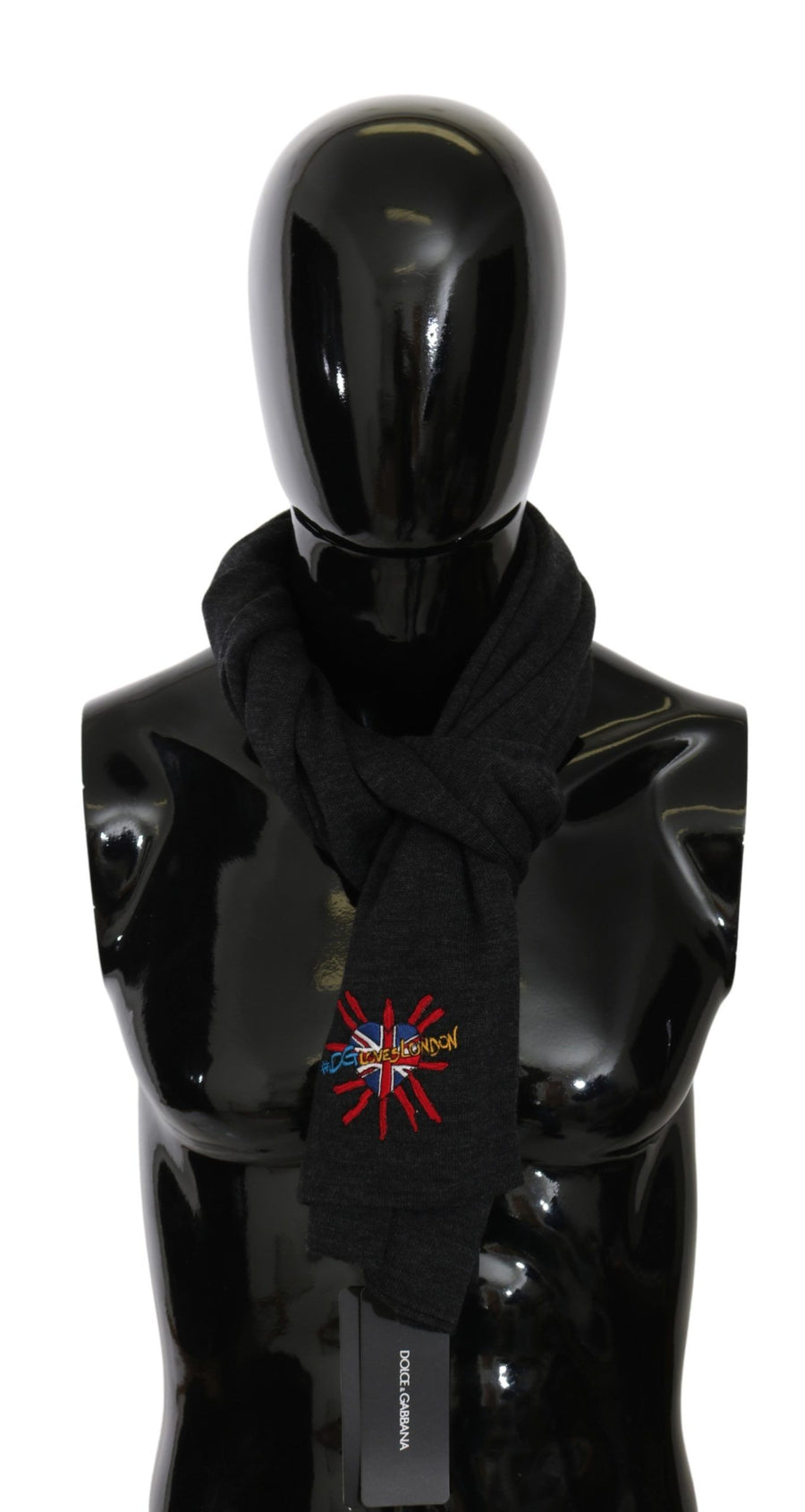 Dolce & Gabbana Grey #DGLovesLondon Wool Wrap Scarf