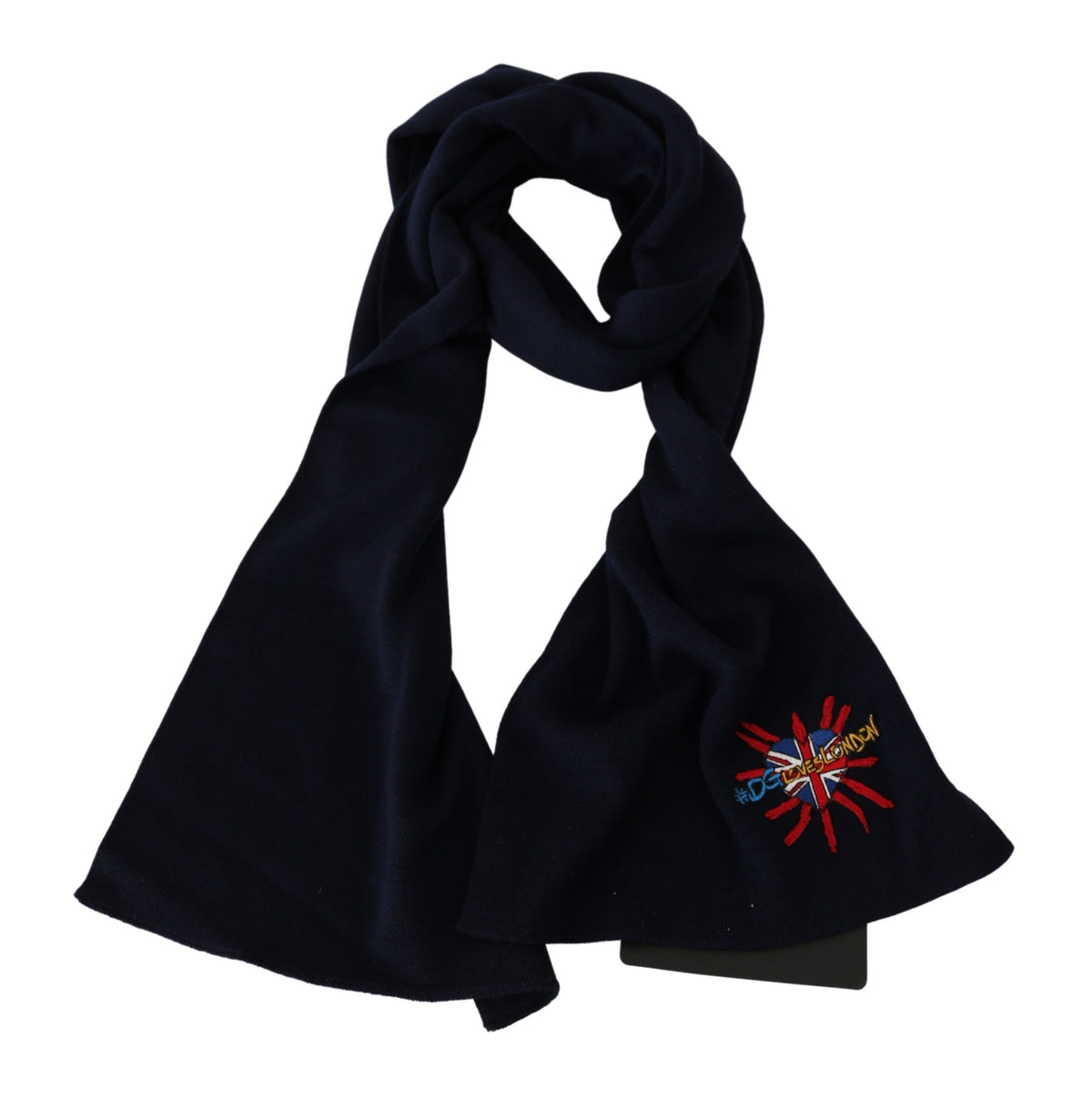 Dolce & Gabbana Blue #DGLovesLondon Wrap Scarf Wool Scarf