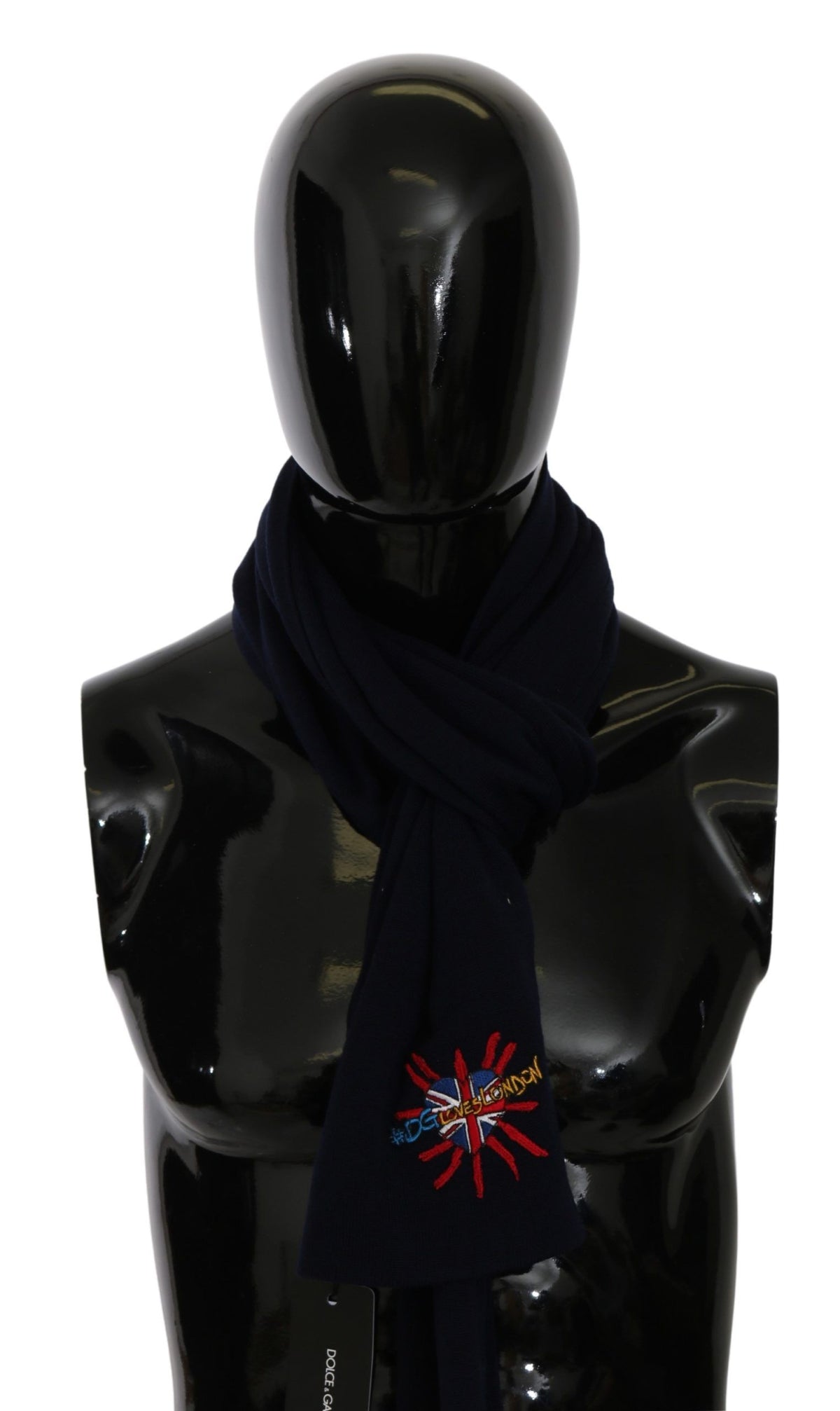 Dolce & Gabbana Blue #DGLovesLondon Wrap Scarf Wool Scarf