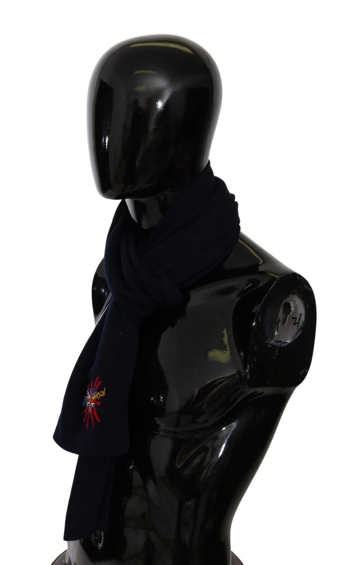 Dolce & Gabbana Blue #DGLovesLondon Wrap Scarf Wool Scarf