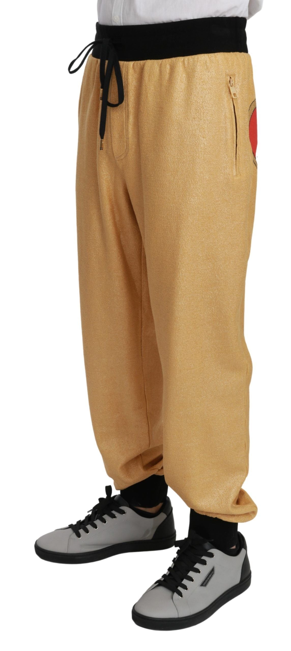 Dolce & Gabbana Gold Year of the Pig Cotton Men's Trousers