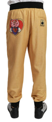 Dolce & Gabbana Gold Year of the Pig Cotton Men's Trousers