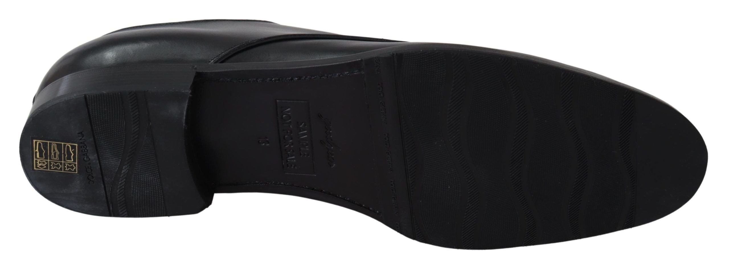 Dolce & Gabbana Schwarze SARTORIA Handgefertigte Lederschuhe