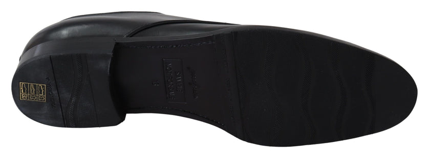Dolce & Gabbana Schwarze SARTORIA Handgefertigte Lederschuhe