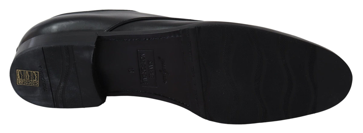 Dolce & Gabbana Black Leather SARTORIA Handmade Shoes
