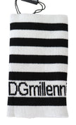 Dolce & Gabbana Schwarz-Weiß-Wolle DGMillennials Armbandwickel