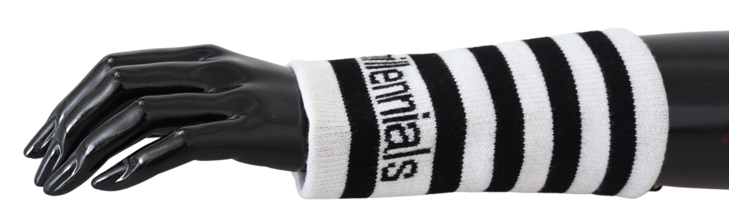 Dolce & Gabbana Schwarz-Weiß-Wolle DGMillennials Armbandwickel
