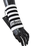 Dolce & Gabbana Schwarz-Weiß-Wolle DGMillennials Armbandwickel