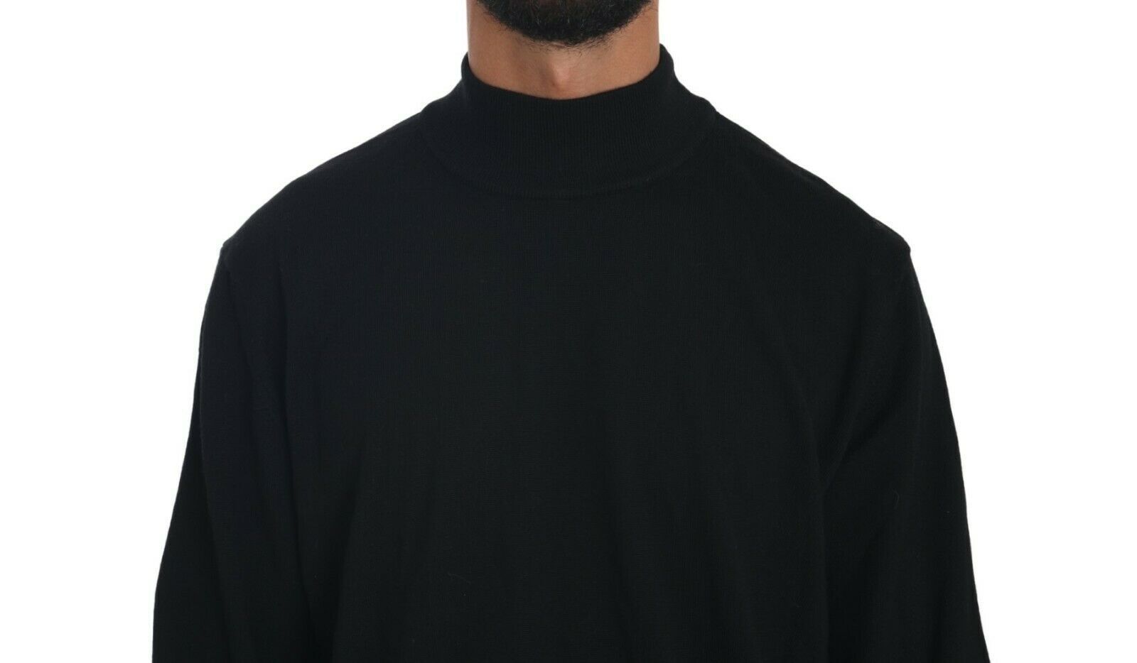 MILA SCHÖN Schwarzer Rollkragenpullover Top Schurwollpullover