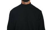MILA SCHÖN Schwarzer Rollkragenpullover Top Schurwollpullover