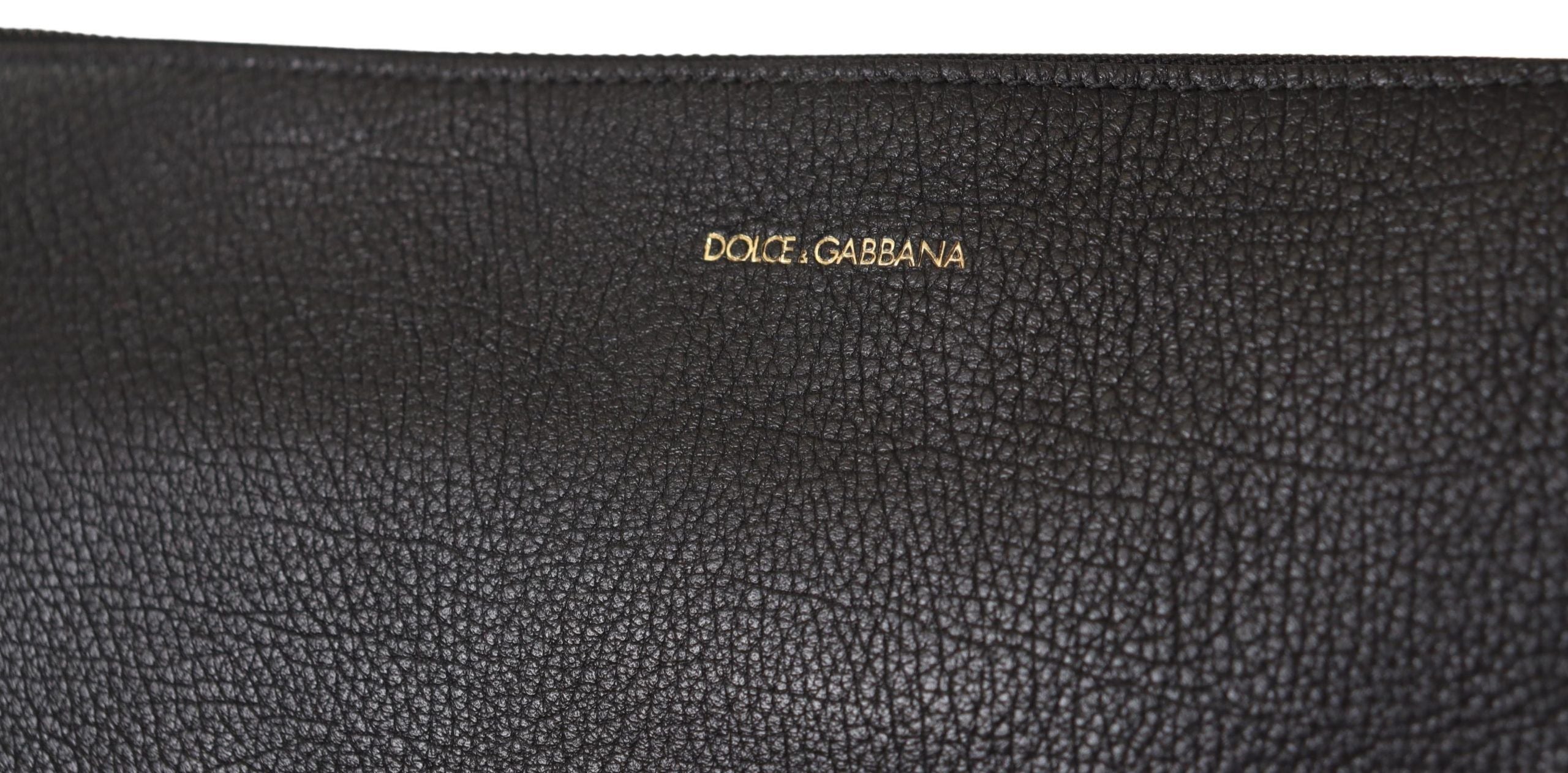 Dolce & Gabbana Schwarze Exotenleder Schultertasche Alta Sartoria