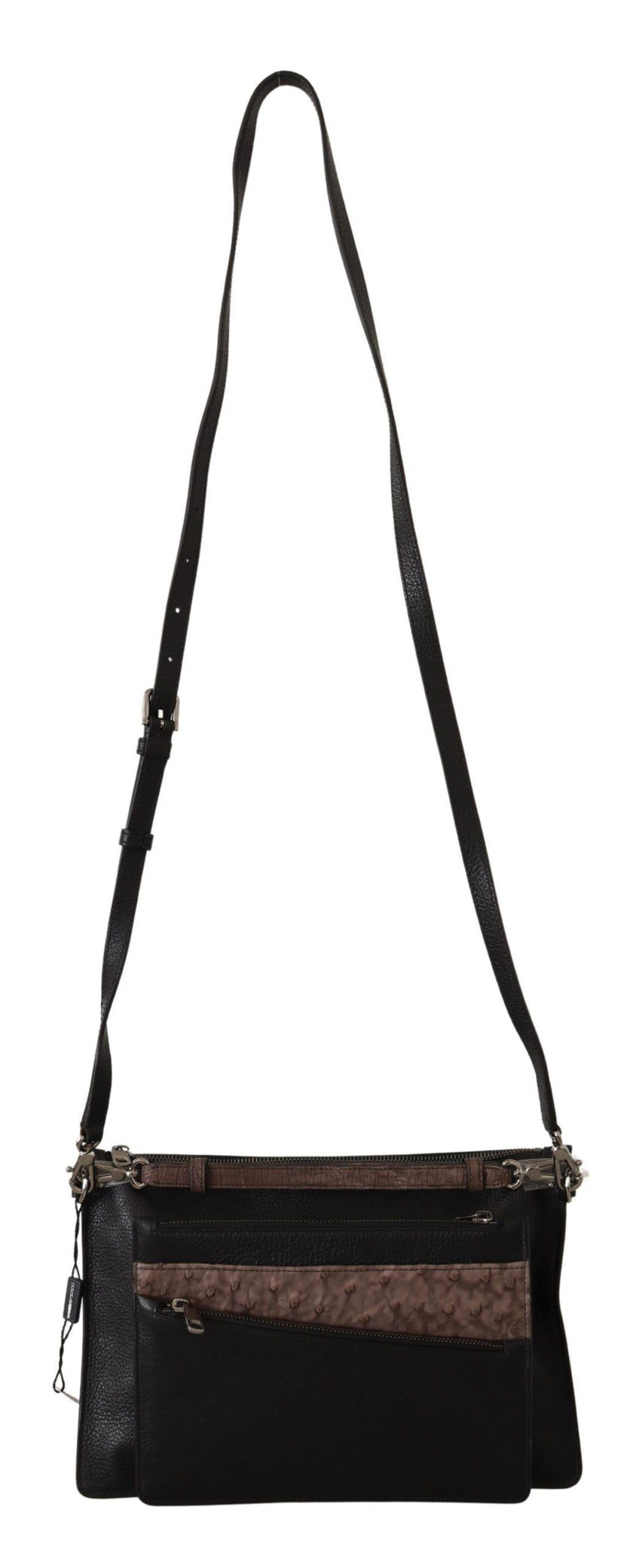 Dolce & Gabbana Schwarze Exotenleder Schultertasche Alta Sartoria