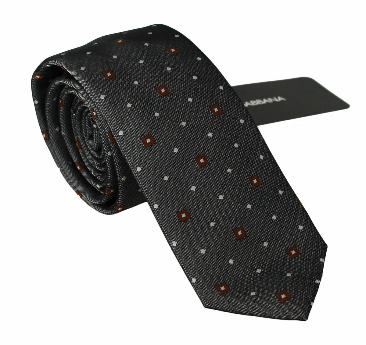 Dolce & Gabbana Grey Patterned Classic Slim Men's Tie