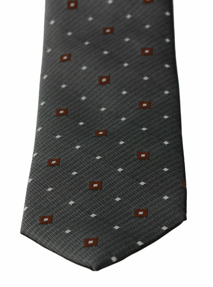 Dolce & Gabbana Grey Patterned Classic Slim Men's Tie