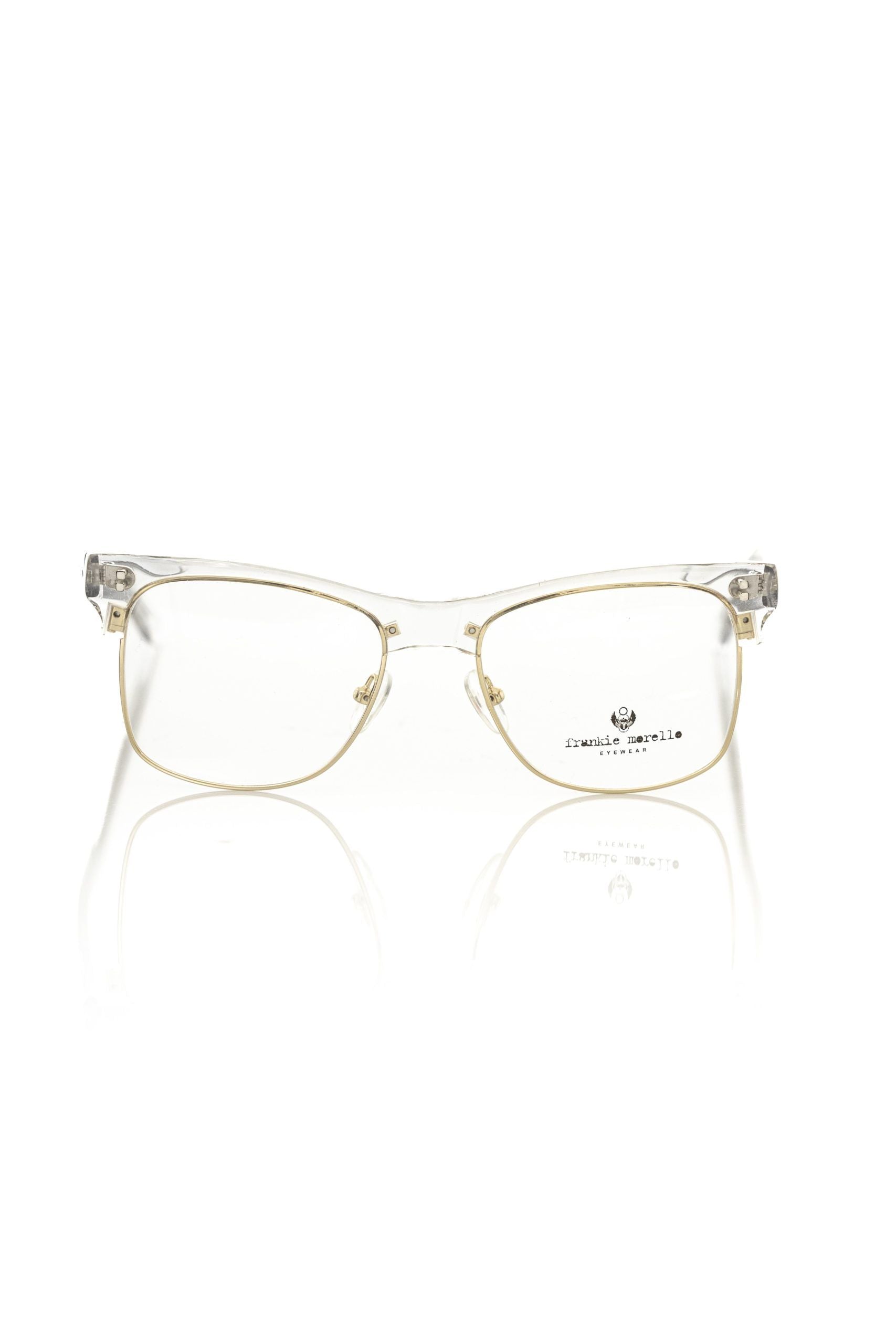 Frankie Morello goldene Metallfaser-Brille Herren Clubmaster-Design goldene Metallfassung italienische Luxusbrille