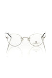Frankie Morello silberne Herrenbrille mit rundem Metallrahmen im modernen Look