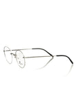 Frankie Morello silberne Herrenbrille mit schlankem Metallrahmen im modernen Metallic-Look