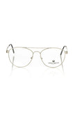 Frankie Morello silberne Pilotenbrille aus Metallfasern unisex elegant