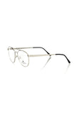 Frankie Morello silberne Pilotenbrille mit Metallrahmen unisex elegant