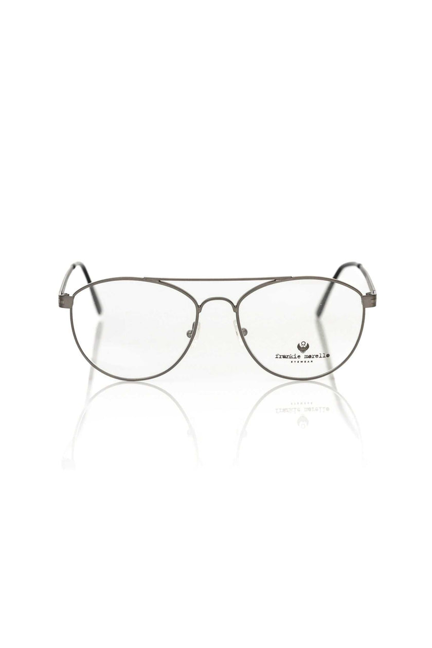 Frankie Morello graue Metall-Aviator-Brille für Herren mit elegantem Design aus Italien