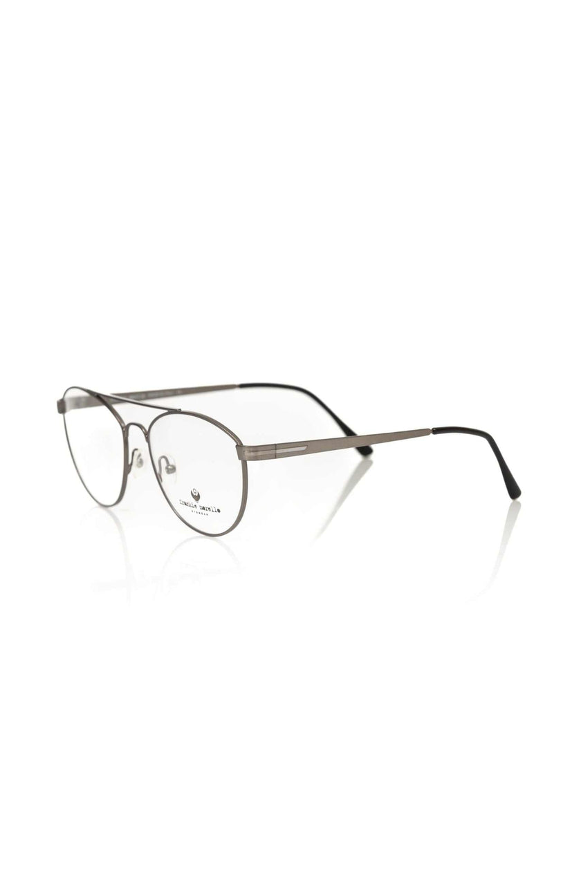 Frankie Morello graue Metall-Brille für Herren im Aviator-Stil aus Italien