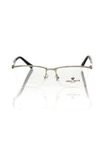 Frankie Morello Schwarze Herrenbrille aus Metall