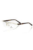 Goldfarbene Herrenbrille von Frankie Morello mit Clubmaster-Design und Havana-Bügeln