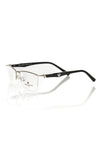 Frankie Morello Schwarze Herrenbrille aus Metall