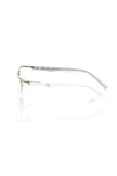 Frankie Morello silberne Herrenbrille mit metallischem Clubmaster-Design und Havana-Bügeln