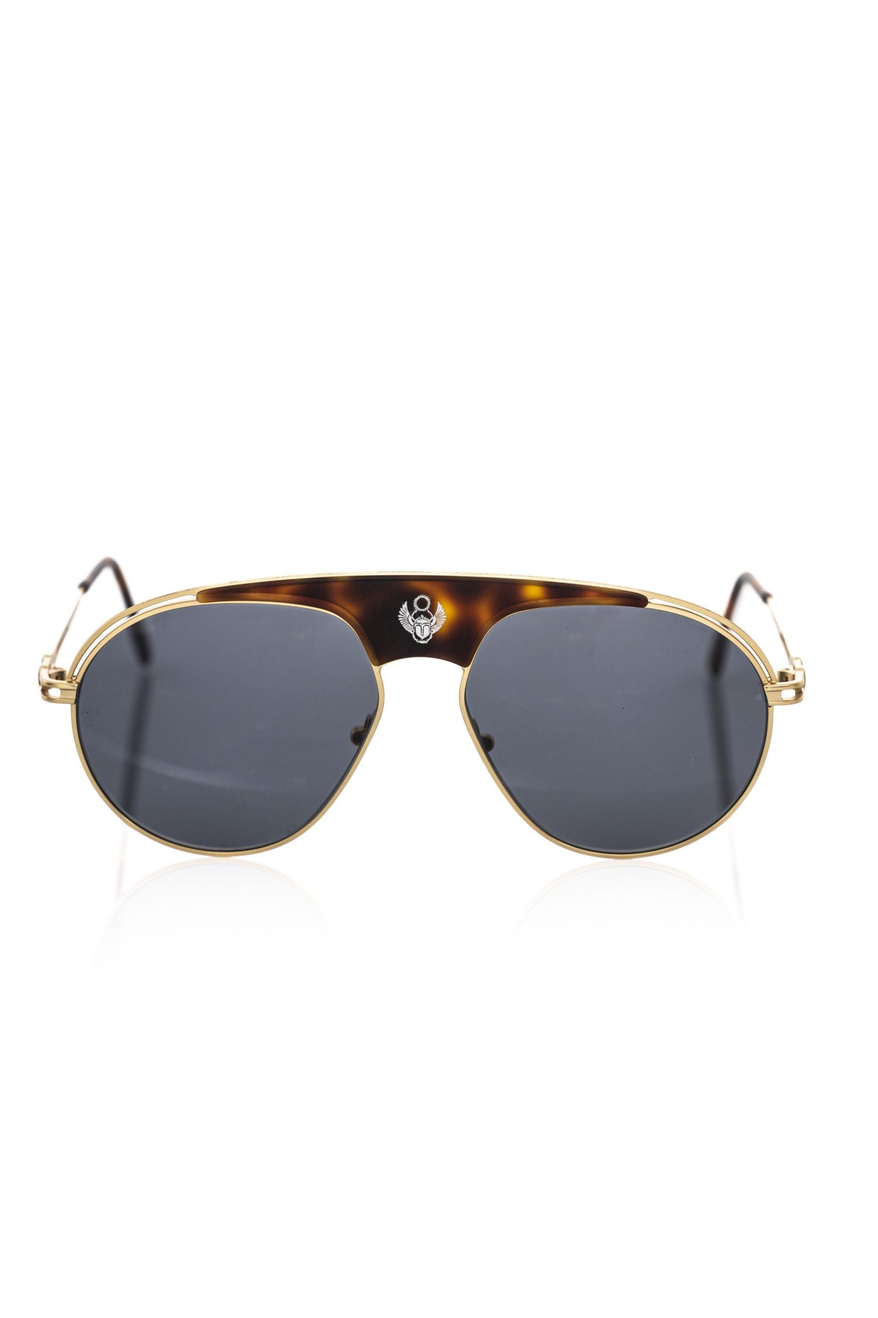 Frankie Morello Herren-Sonnenbrille aus braunem Metallfaser