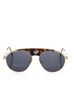 Frankie Morello Herren-Sonnenbrille aus braunem Metallfaser