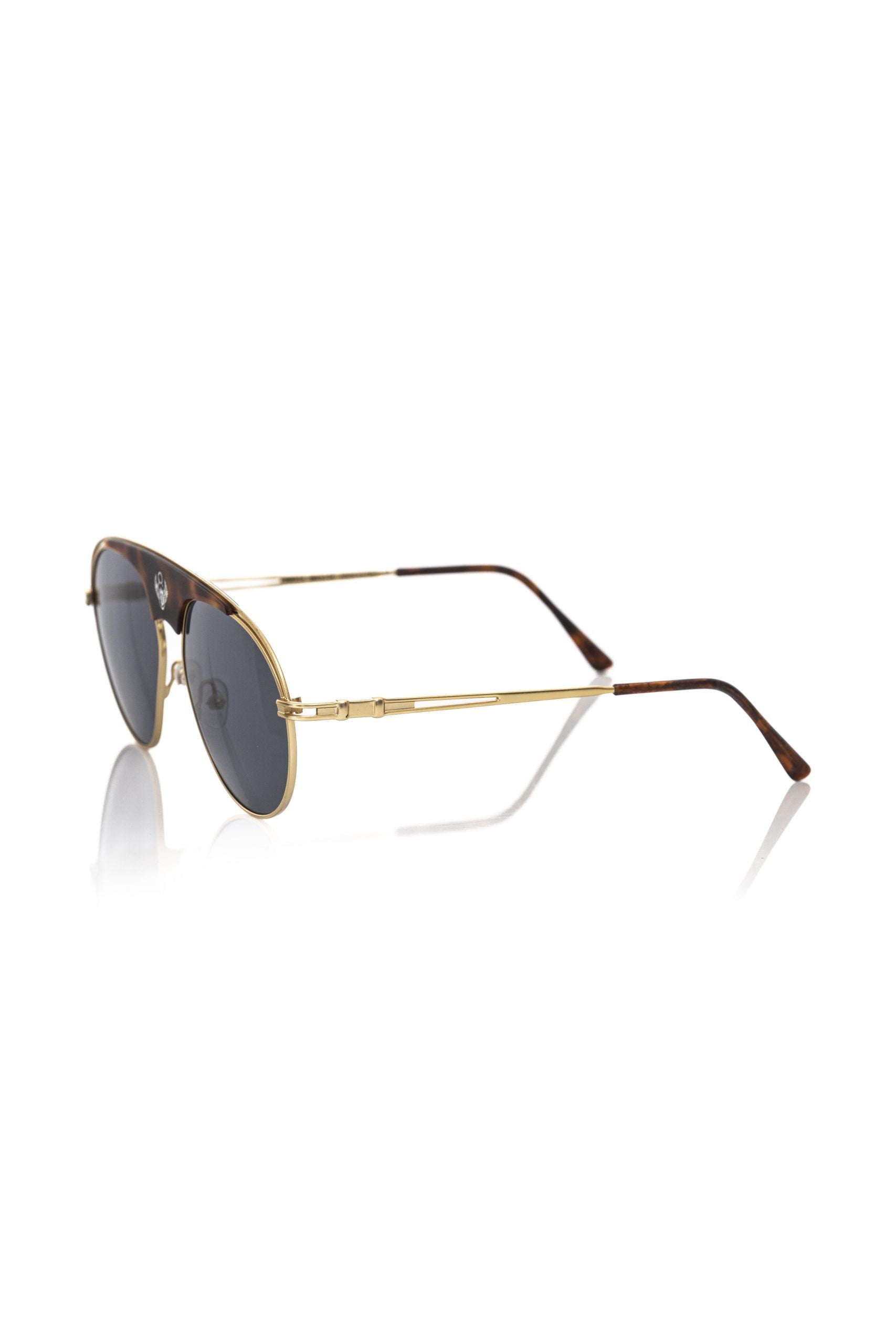 Frankie Morello Herren-Sonnenbrille aus braunem Metallfaser