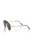 Frankie Morello Herren-Sonnenbrille aus braunem Metallfaser