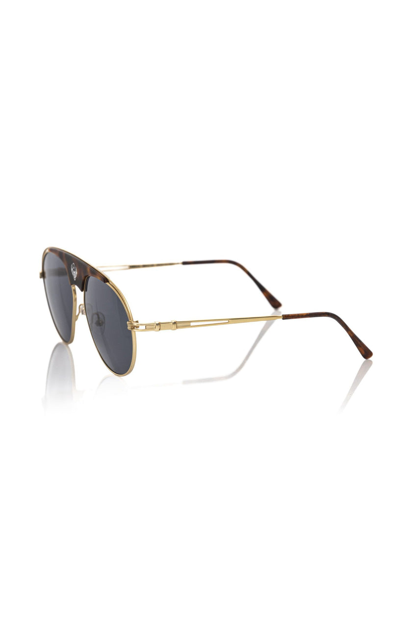 Frankie Morello Herren-Sonnenbrille aus braunem Metallfaser