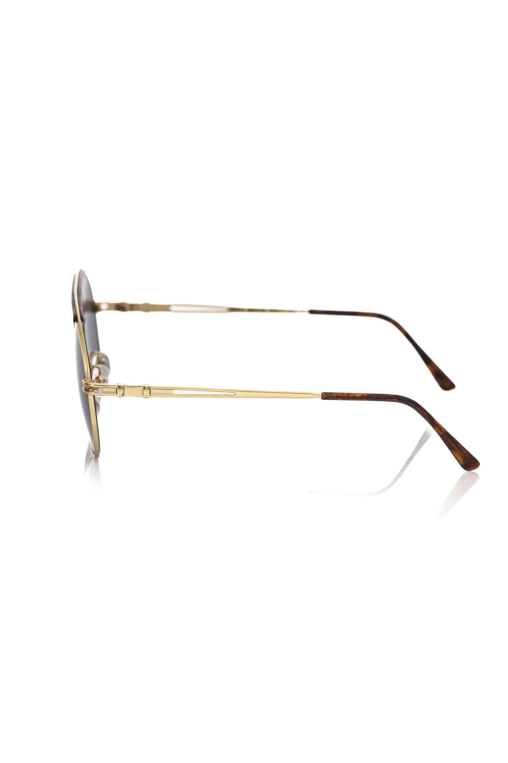 Frankie Morello Herren-Sonnenbrille aus braunem Metallfaser