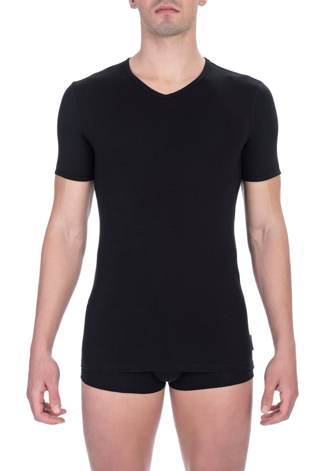 Bikkembergs Herren-T-Shirt aus schwarzer Baumwolle