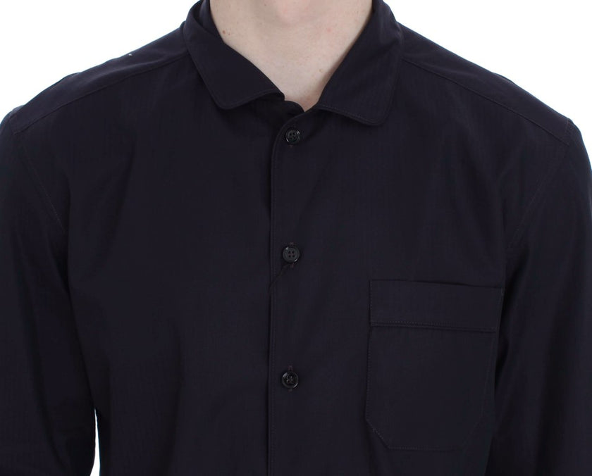 Dolce & Gabbana Lila gestreiftes Pyjama-Lounge-Shirt aus Baumwolle