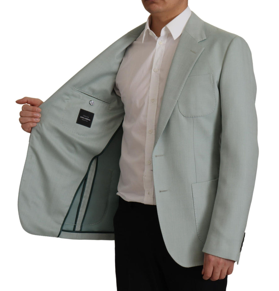Dolce & Gabbana Light Green Cashmere and Silk Blazer