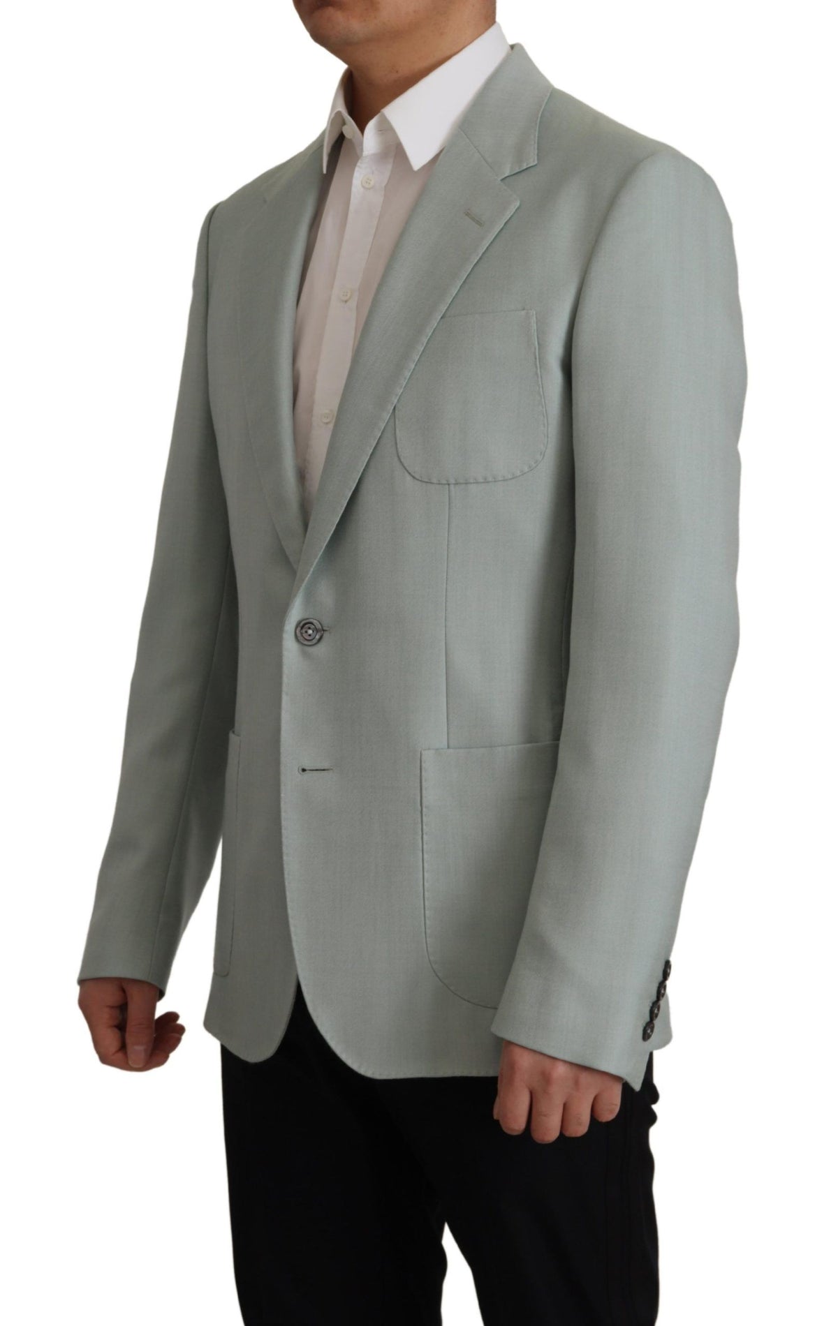 Dolce & Gabbana Light Green Cashmere and Silk Blazer