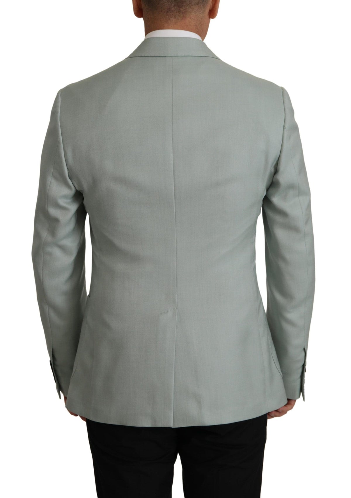 Dolce & Gabbana Light Green Cashmere and Silk Blazer