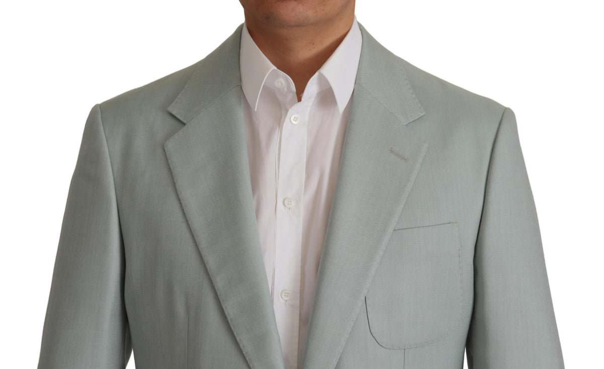 Dolce & Gabbana Light Green Cashmere and Silk Blazer