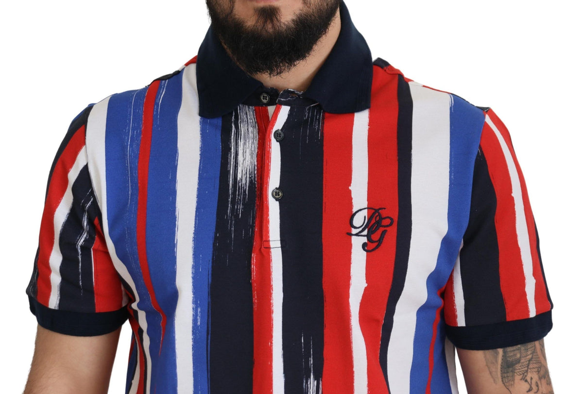 Dolce & Gabbana Multicolor Cotton Polo T-Shirt